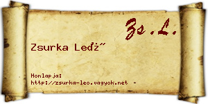 Zsurka Leó névjegykártya